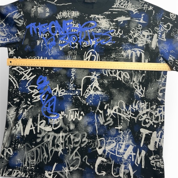 MNML Los Angeles Graphic Graffiti T-Shirt Men’s Large Black 100% Cotton NWT - Picture 5 of 6